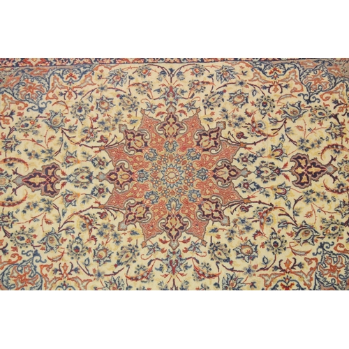 239 - A VERY FINE EARLY 20TH CENTURY PERSIAN ISFAHAN RUG, 159cm x 103cm.