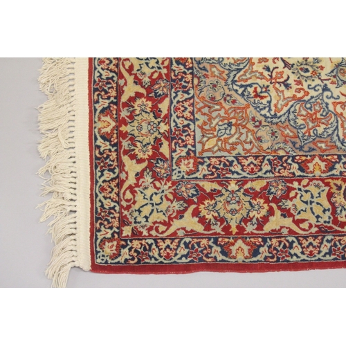 239 - A VERY FINE EARLY 20TH CENTURY PERSIAN ISFAHAN RUG, 159cm x 103cm.