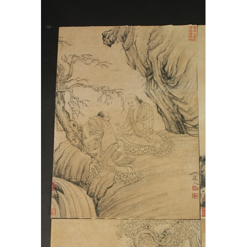 246 - A COLLECTION OF FOUR CHINESE PICTURES ON PAPER, each 28cm x 20cm.