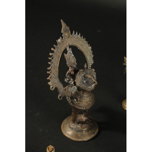 272 - A COLLECTION OF INDIAN BRONZE ITEMS, (qty).