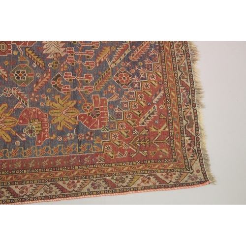 281 - A KASHKARI TRIBAL RUG, together with small saddle bag, (2).