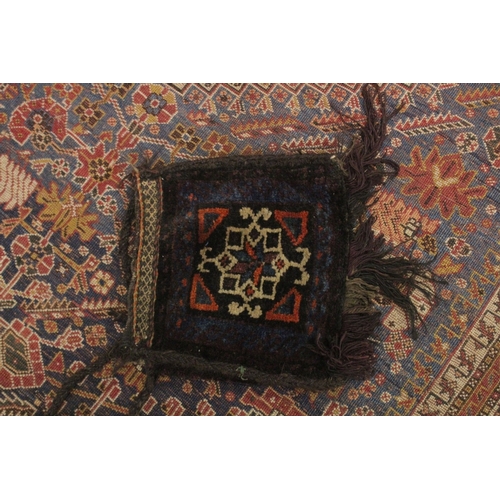 281 - A KASHKARI TRIBAL RUG, together with small saddle bag, (2).