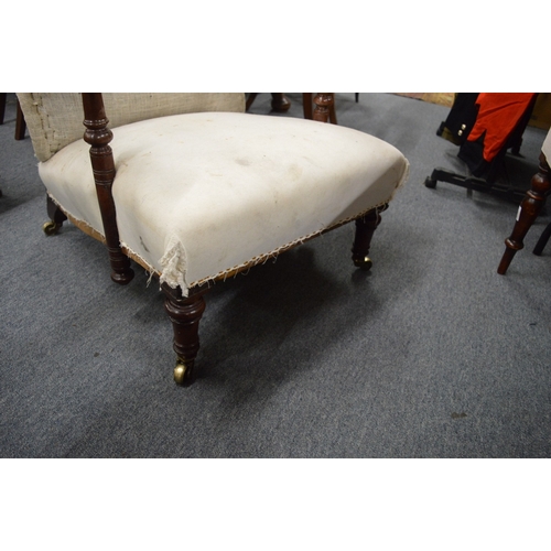 260 - Trolope & Sons, a Victorian mahogany framed open armchair.