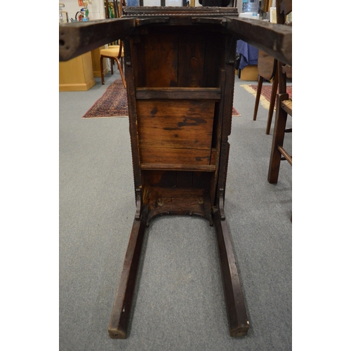 272 - A good Chippendale period mahogany rectangular fold-over combination tea and card table.