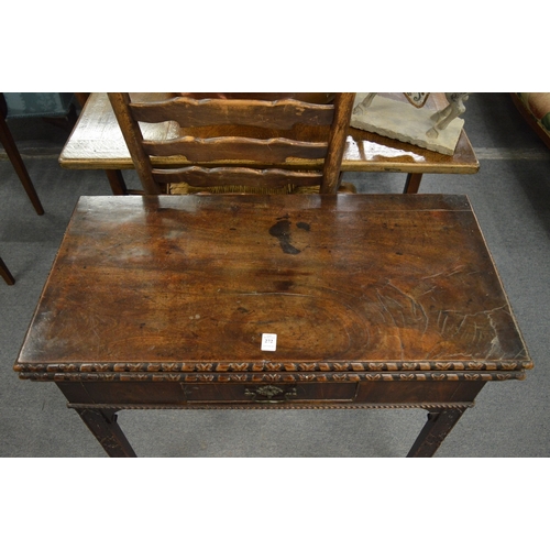 272 - A good Chippendale period mahogany rectangular fold-over combination tea and card table.