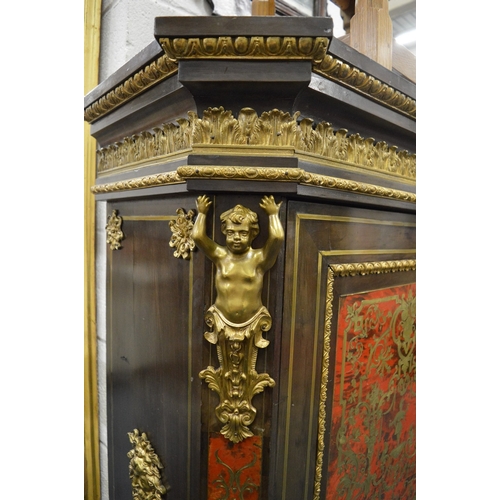 277 - A very good Victorian Boulle pier cabinet with ormolu mounts.