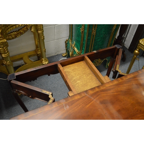 325 - A very good pair of mahogany card tables in the Georgian style, the folding rectangular tops having ... 