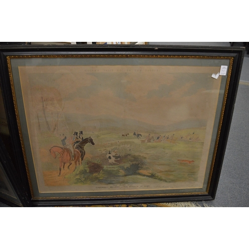 342 - After F C Turner, The Noble Tips, a set of four colour prints depicting fox hunting scenes.