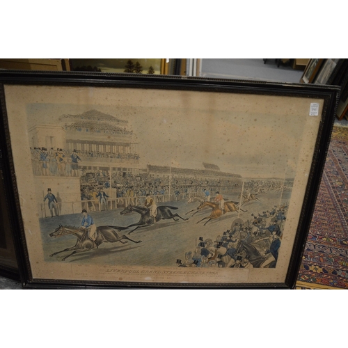 346 - Liverpool Grand Steeplechase, 1839, a set of four colour engravings.