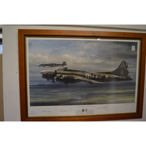 404 - John D Shaw, In the presence of my enemy, limited edition aviation print, signed by the artist and o... 