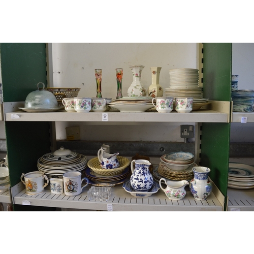 43 - A quantity of decorative and household china and glass.