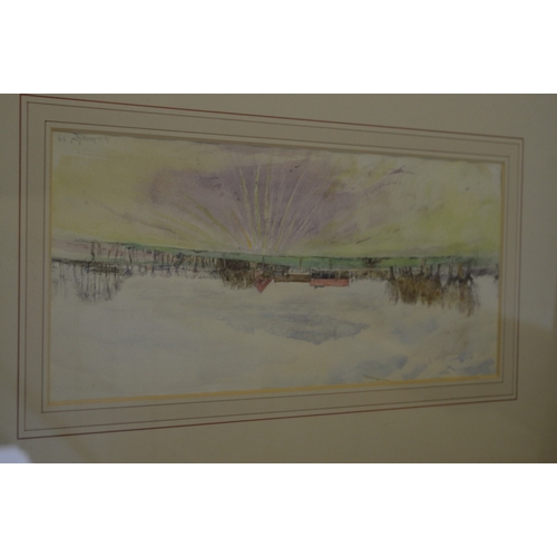 441 - George Weissbort, a collection of watercolours and drawings etc., framed and glazed.