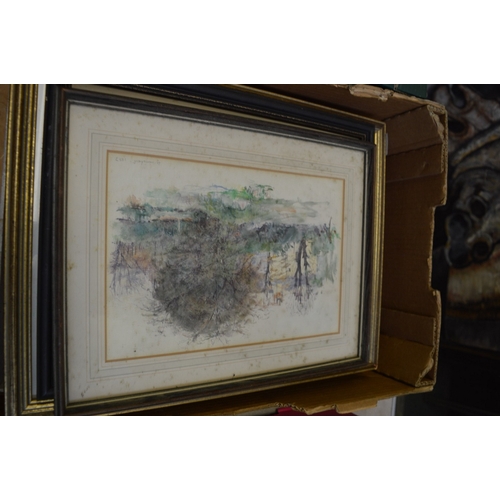 442 - George Weissbort, a collection of watercolours and drawings etc., framed and glazed.