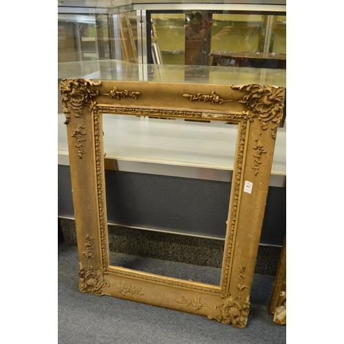 463 - Two gilt picture frames, rebate sizes 62cm x 52cm and 53cm x 39cm.