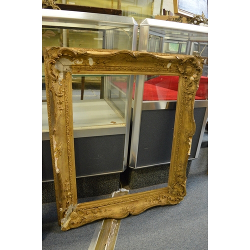 463 - Two gilt picture frames, rebate sizes 62cm x 52cm and 53cm x 39cm.