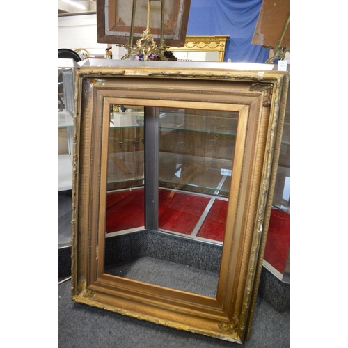 473 - Two gilt picture frames, rebate sizes 66cm x 45cm and 61cm x 41cm.