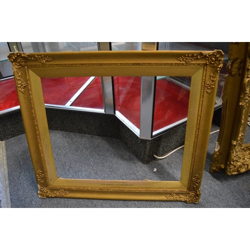 475 - Two small picture frames, rebate sizes 57cm x 42cm and 49cm x 41cm.