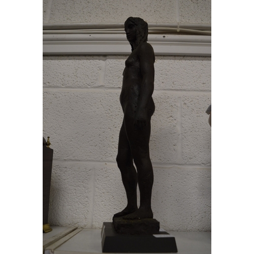 581 - Karin Jonzen, standing female nude, bronze resin.