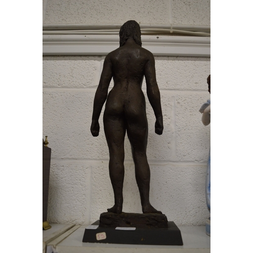 581 - Karin Jonzen, standing female nude, bronze resin.