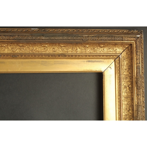 27 - A GILTWOOD PICTURE FRAME Rebate size 30ins x 50ins.