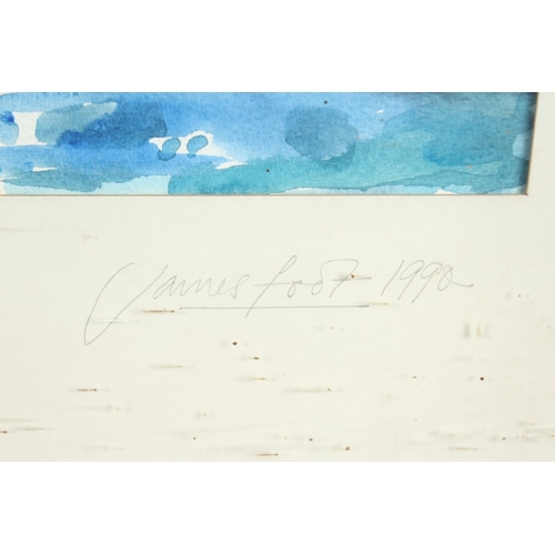 310 - JAMES FOOT. Marina, watercolour. Signed, inscribed and dated 1990. 11.5
