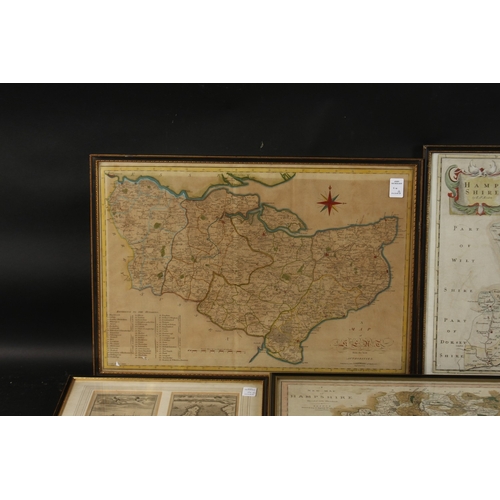 54 - A COLLECTION OF ANTIQUE MAPS (5). Largest: 20