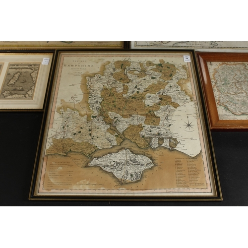 54 - A COLLECTION OF ANTIQUE MAPS (5). Largest: 20