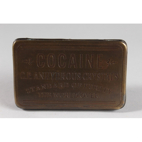 874 - A REPLICA COCAINE BOX. 5ins long.