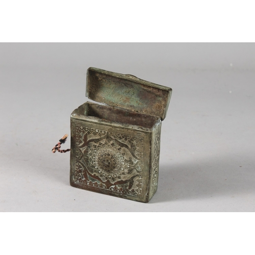 107 - A 18TH-19TH CENTURY OTTOMAN BALKANS BRONZE BULLET CASE, 9cm high.