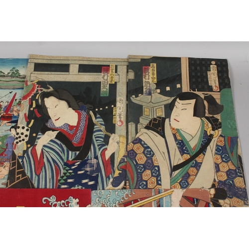 51 - KUNICHIKA TOYOHARA (1835-1900), CHIKANOBU YOSHU (1838-1912), & OTHERS: KABUKI ACTORS, MEIJI BEAUTIES... 