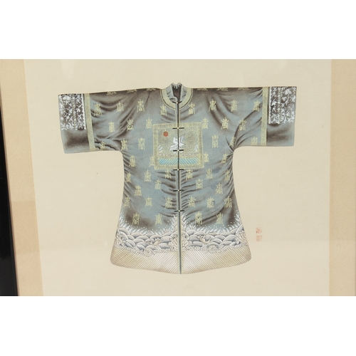 80 - 20TH CENTURY CHINESE SCHOOL, a fine study of a design for a court robe, framed and glazed.