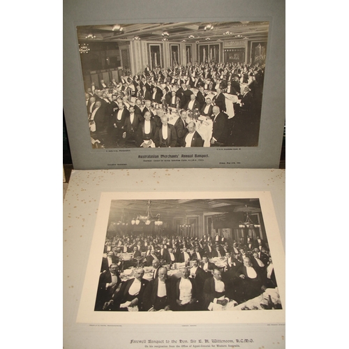 11 - [AUSTRALIA / PHOTOGRAPHS] coll'n of mostly early 20th c. photos, 5 group shots (4 of events in Londo... 