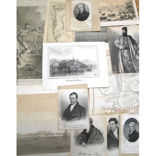 88 - PRINTS. group of 19th century lithographs and steel engravings; and a satirical print (Q)