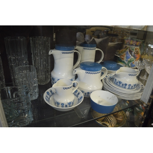 151 - A quantity of decorative china and glassware to include stylish glass vases.