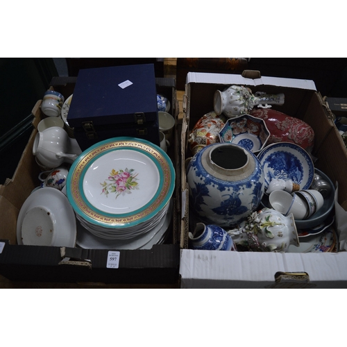 597 - A large quantity of Oriental and European ceramics (af).