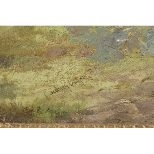 180 - ATTRIBUTED TO THOMAS SIDNEY COOPER Landscape with grazing sheep, oil on canvas, bears signature,15.5... 