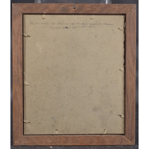 186 - EARLY 19TH CENTURY SCHOOL Study of a girl's face, oil on panel, reverse inscribed 'provenance, la fa... 