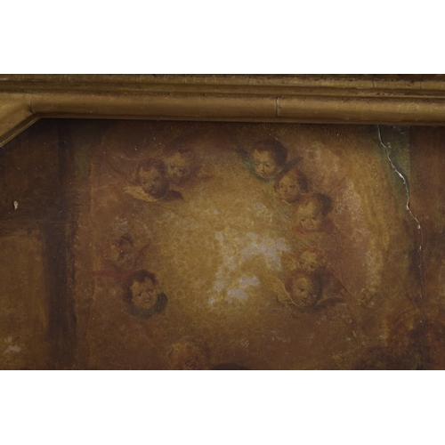 188 - ATTRIBUTED TO ROTTENHAMER The adoration of the Magi, oil on octagonal stone? panel, label verso, uns... 