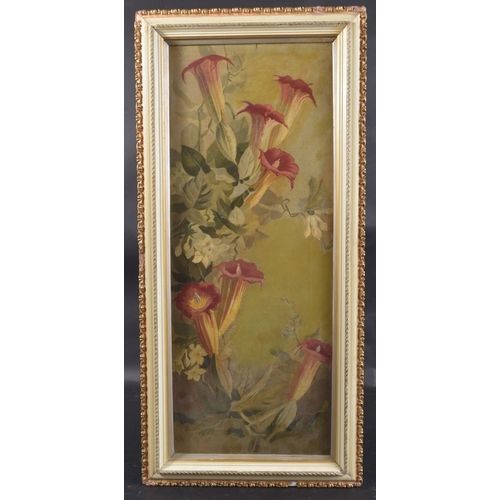 277 - ATTRIBUTED TO DORIS ZINKHEISEN trailing lily flowers, oil on canvas, 23.75