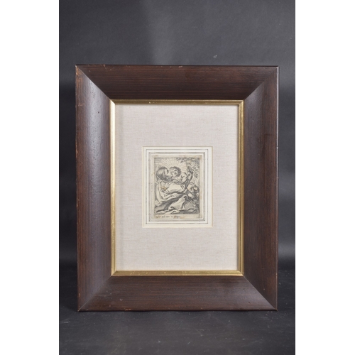 31 - CORNELIUS SCHUT (1597-1655) Madonna and child, engraving, mounted and framed, 4