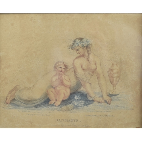 47 - AFTER F.BARTOLOZZI RA (1728-1815) Cherubs in an oval setting, one inscribed 'Vanity' the other 'Prud... 