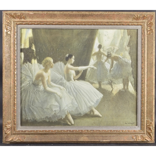 70 - AFTER LAURA KNIGHT Ballerinas behind the curtain, coloured print 17