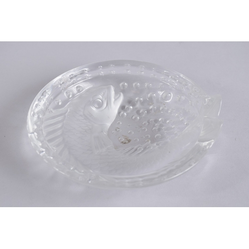 558 - A GOOD LALIQUE GLASS OCTAGONAL FLOWER BOWL. 10.5ins.