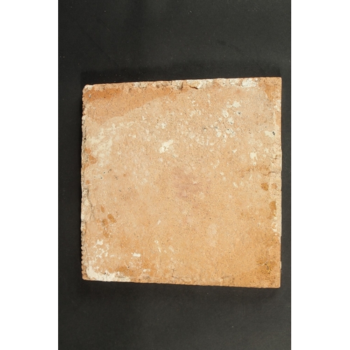 431 - AN 18TH CENTURY OTTOMAN GLAZED POTTERY TILE, 20cm square.