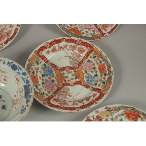 451 - A SET OF EIGHT JAPANESE PORCELAIN PLATES, 21.5cm diameter, (8).