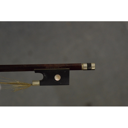 641 - A violin or cello bow stamped Schultz.