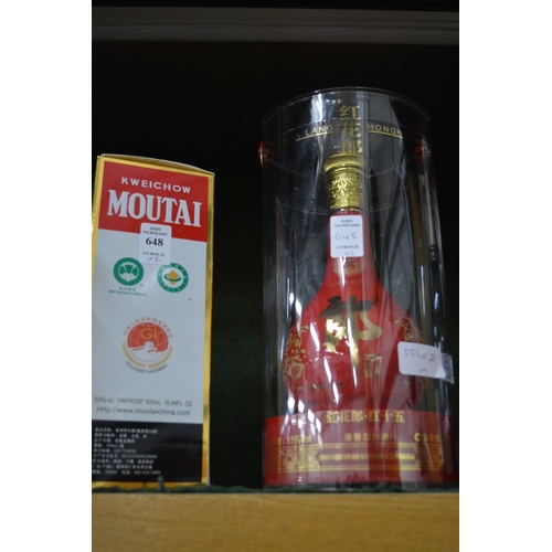 648 - Two bottles of Chinese Moutai Baiju