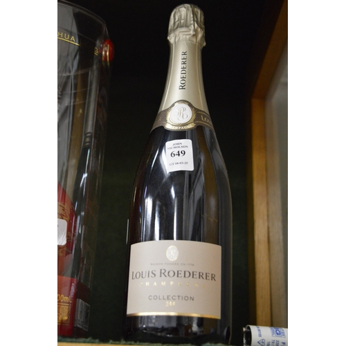 649 - A bottle of Louis Roederer Collection 244 Champagne.