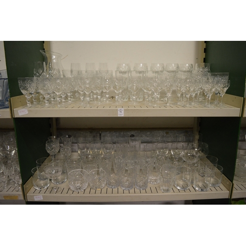 71 - A quantity of drinking glasses etc.