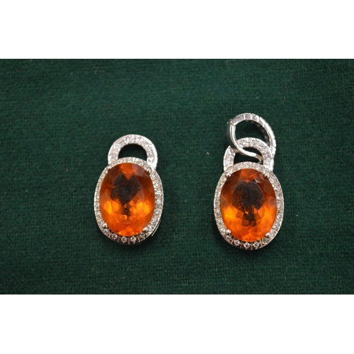 972 - A pair of decorative earrings.